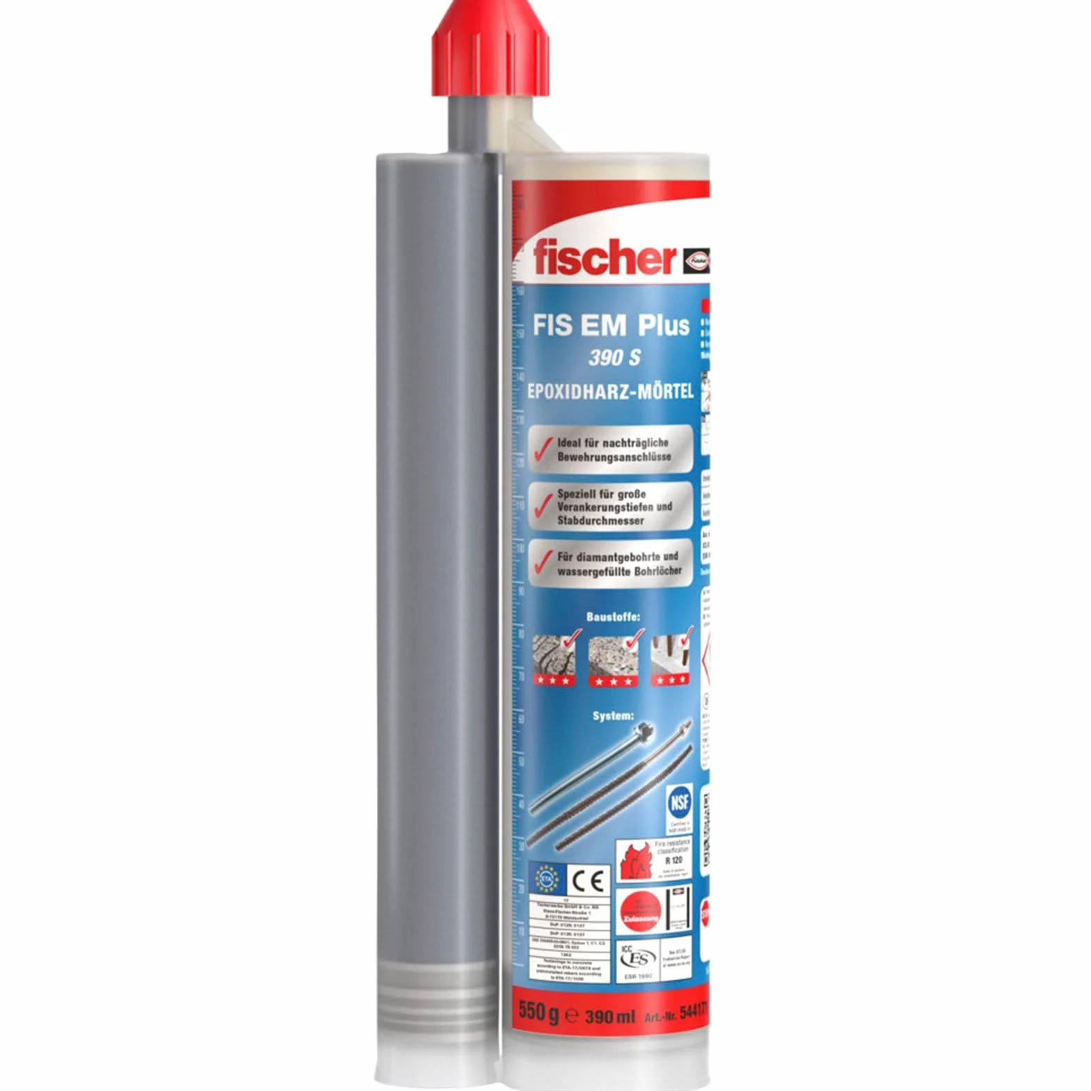 fischer Mortero de resina epoxi FIS EM Plus 390 S