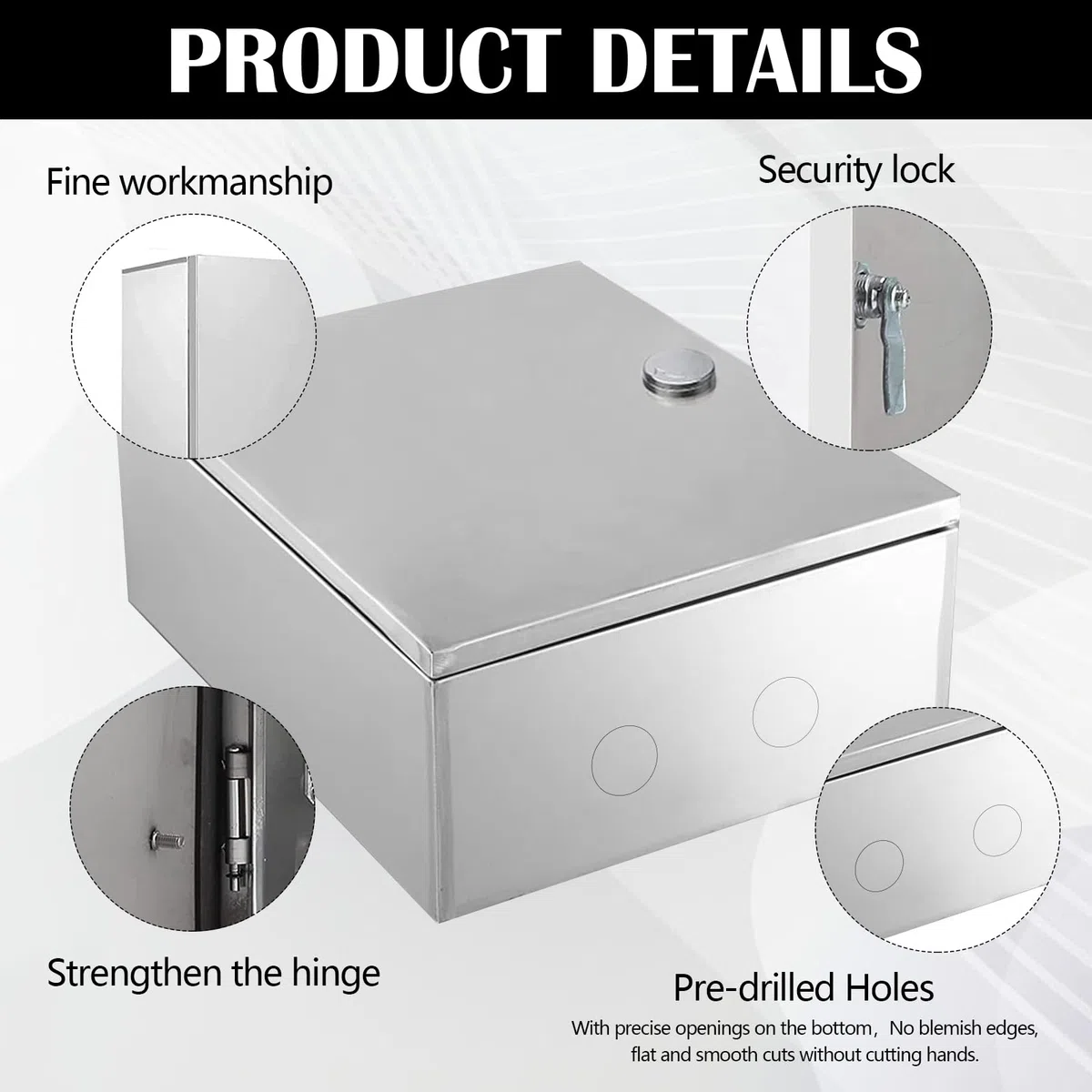 Caja Cuadro Electrico Metalicas Exterior, Caja Eléctrica de Acero Inoxidable Gabinete Eléctrico Caja de Distribución Montada en la pared con Cerradura caja de Conexiones Metálica (40x30x16)