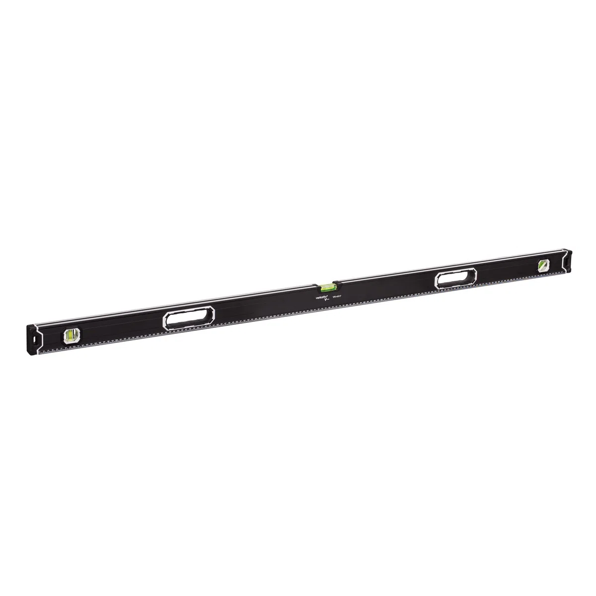 MIVOS - Nivel de burbuja de aluminio de 150 cm con sistema magnético y carcasa de aluminio - Nivel de burbuja con 3 niveles de burbuja - Alta precisión - Nivel magnético, 1500 mm, VR-4517, Negro