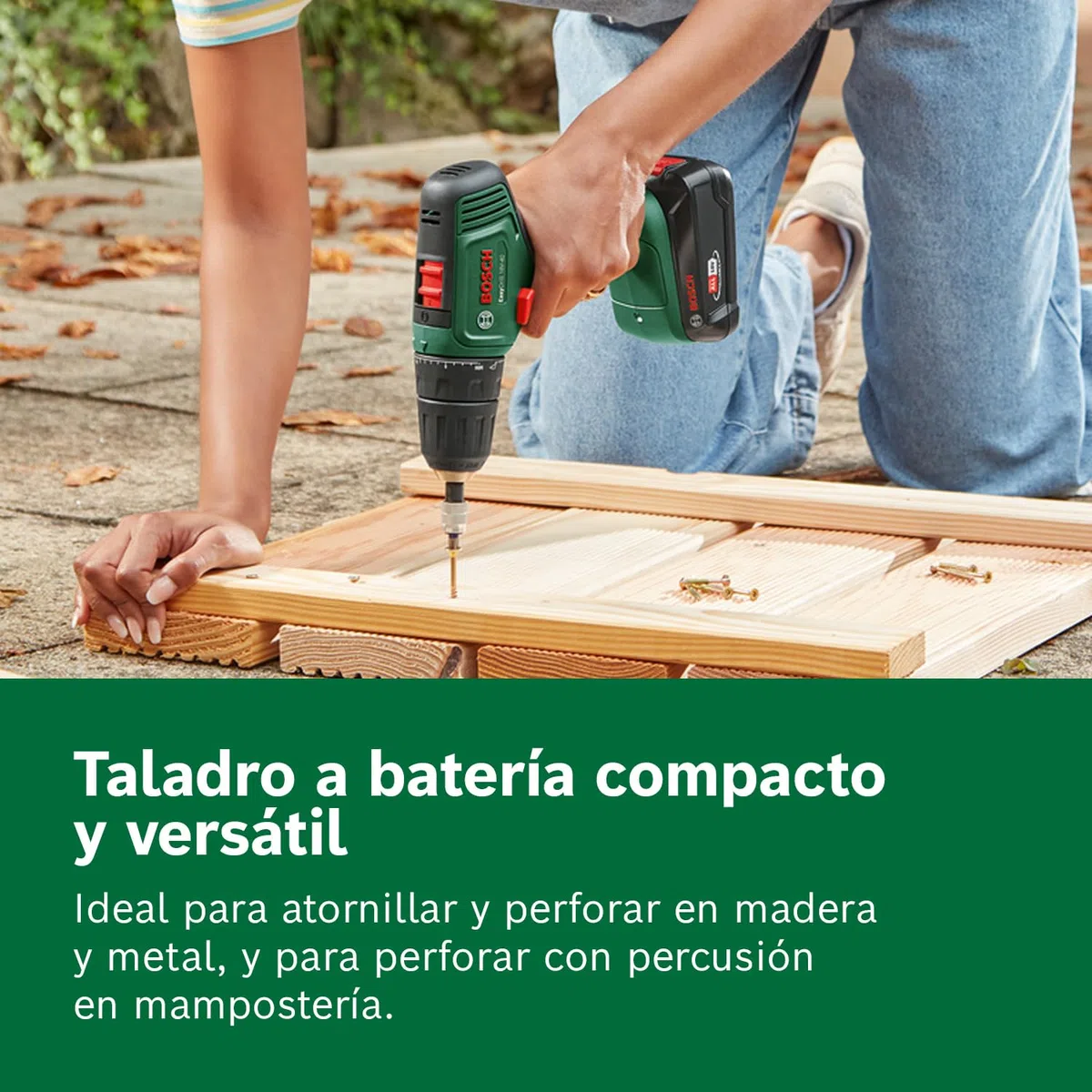 Bosch atornillador a batería EasyDrill 18V-40 (1 batería de 2,0 Ah, sistema de 18 V, en maletín de transporte)