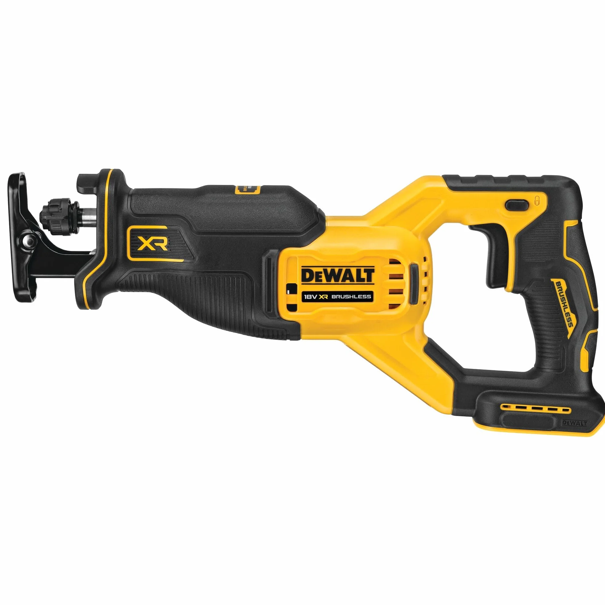 DEWALT DCS382N-XJ - Sierra sable 18V XR, Motor sin escobillas, Compacta, Capacidad de corte máxima de 300mm, Alta velocidad de corte, Luz LED, No incluye batería ni cargador
