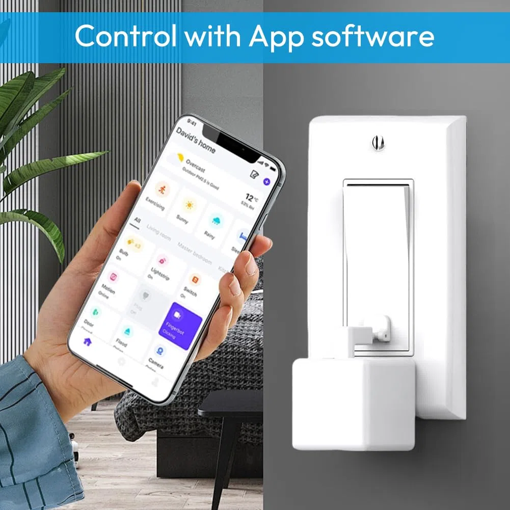 ZigBee Fingerbot Plus Smart Switch Bot - Interruptor inteligente con control táctil, temporizador, requiere puerta de enlace MOES