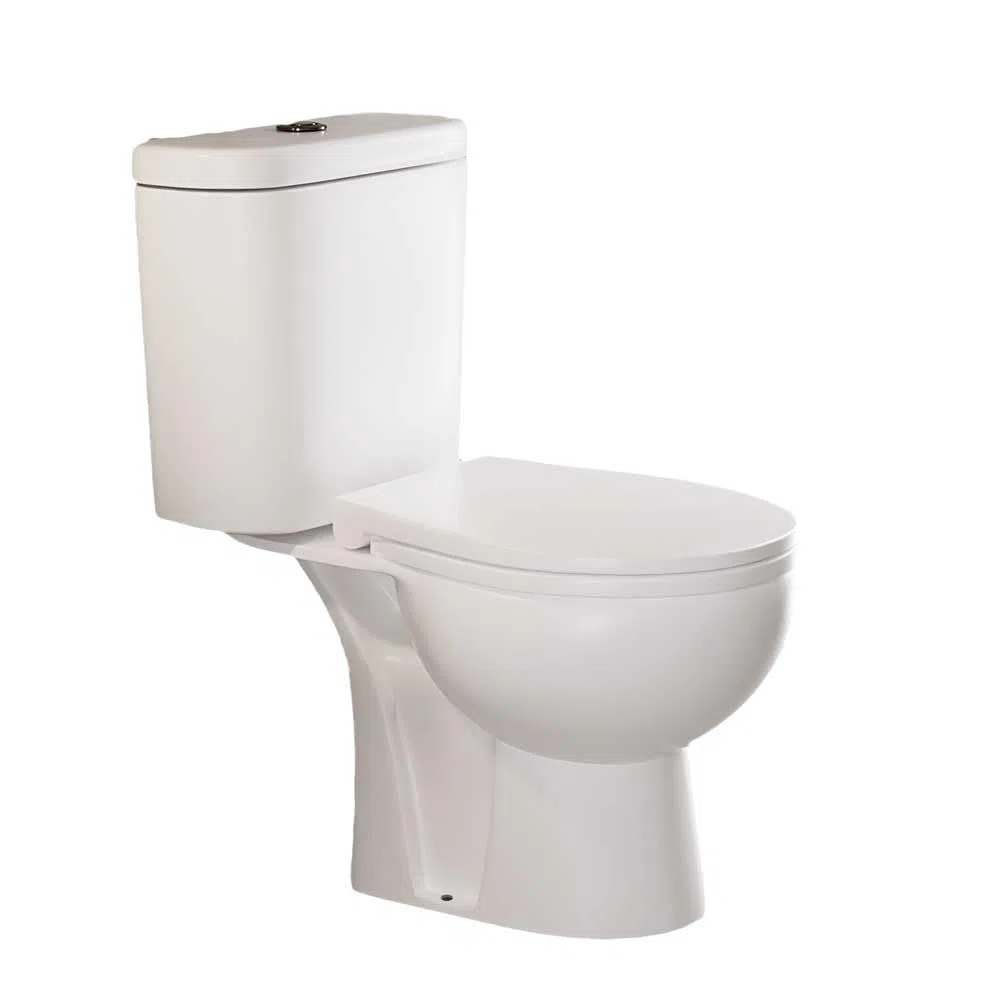 Aquore - Inodoro Completo Bolonia Tanque Bajo/Salida Vertical - Doble Descarga - Tapa Amortiguada