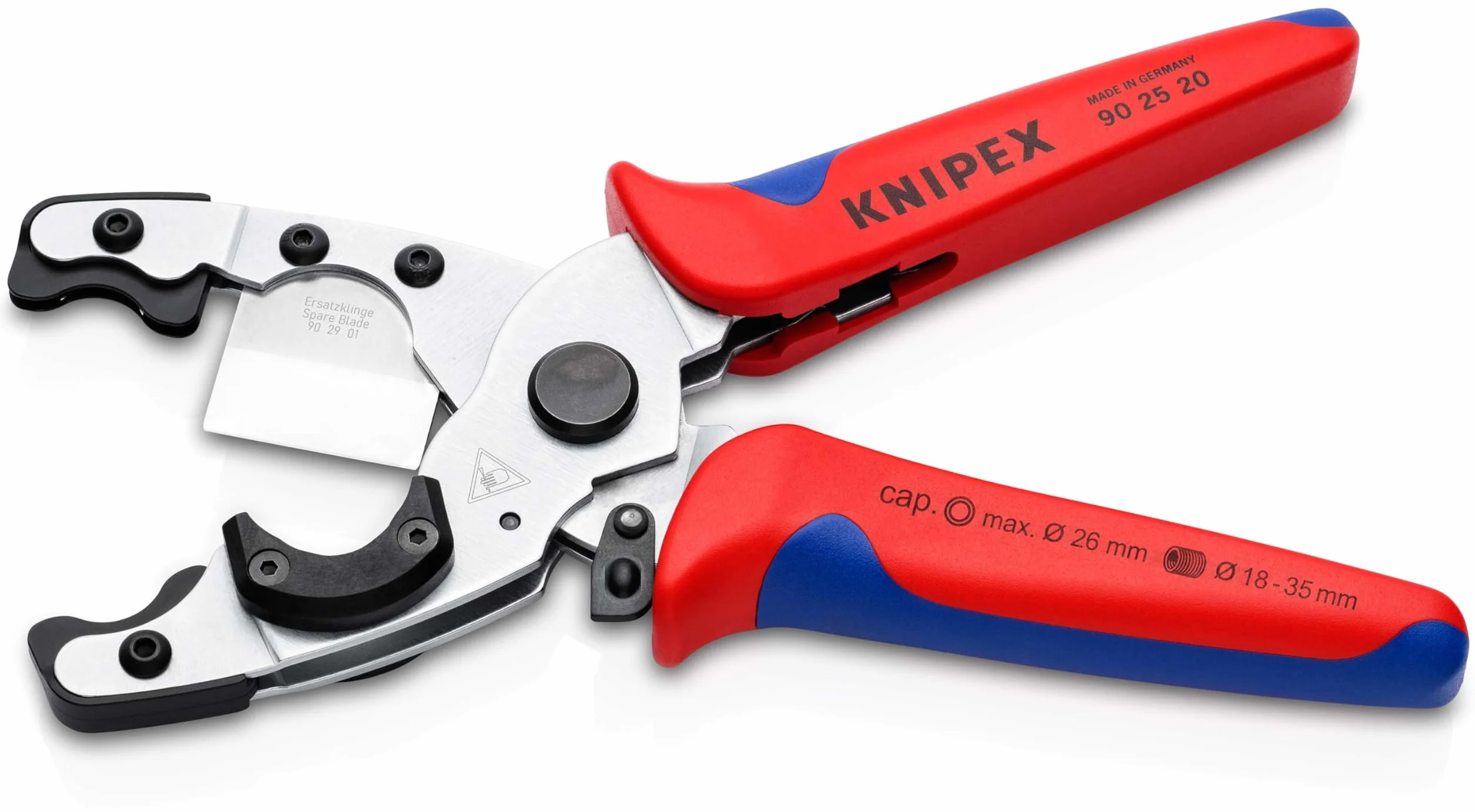 KNIPEX Cortatubos para tubos multicapa y de protección cromado con mangos multicomponente 210 mm, 90 25 20