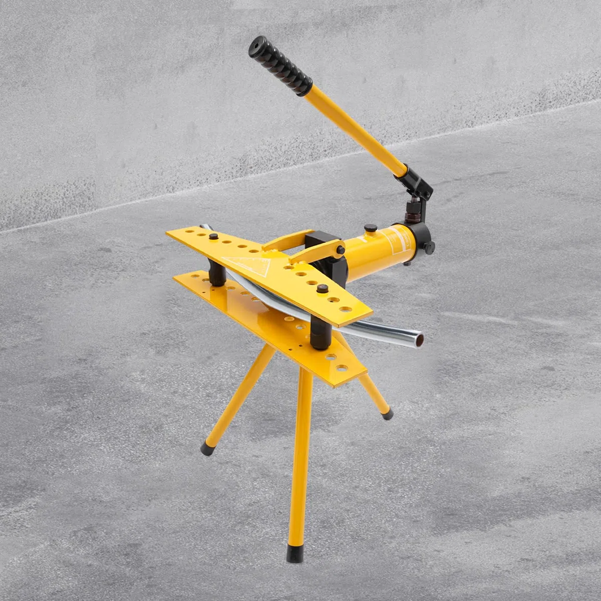 Dobladora de tubos hidráulica manual, kit de doblado manual de tubos, 10T fuerza de flexión, incluye 6 moldes y accesorios para construcción, química, fontanería