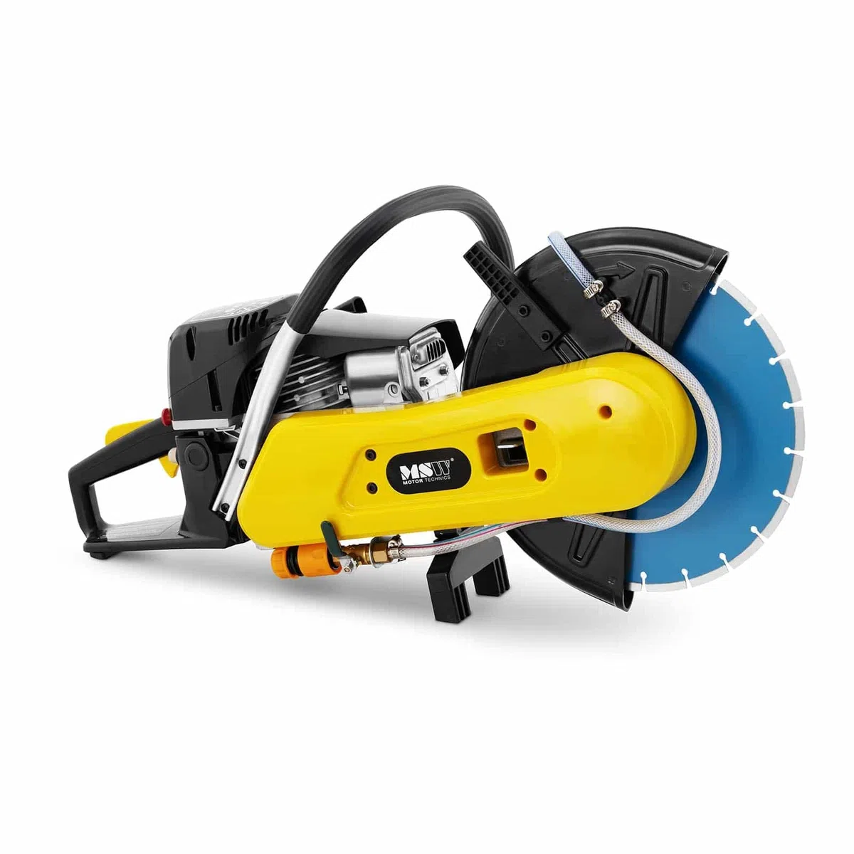 MSW Cortadora De Disco Máquina Para Hormigón A Gasolina TS-2500 (Profundidad de corte de 100 mm, Disco de corte de 300 mm, 2.500 W de potencia)