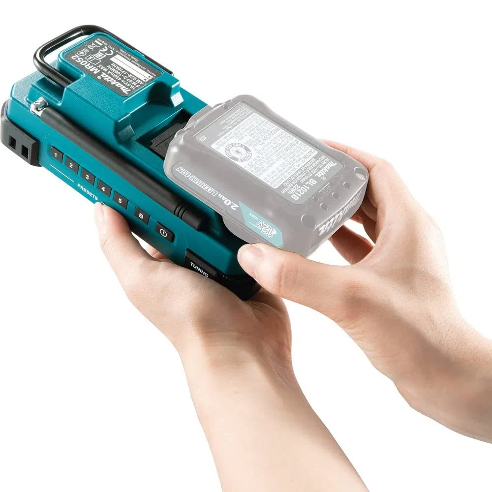 Makita RM02 Radio compacta inalámbrica CXT de Iones de Litio de 12 V máximo, Solo Herramienta