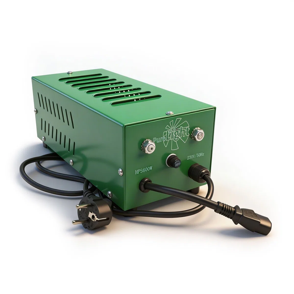 Balastro electromagnético cerrado de 600W | Compatible con lámparas HPS y MH | Eficiencia energética para crecimiento de plantas en interior | Ideal para cultivo de plantas