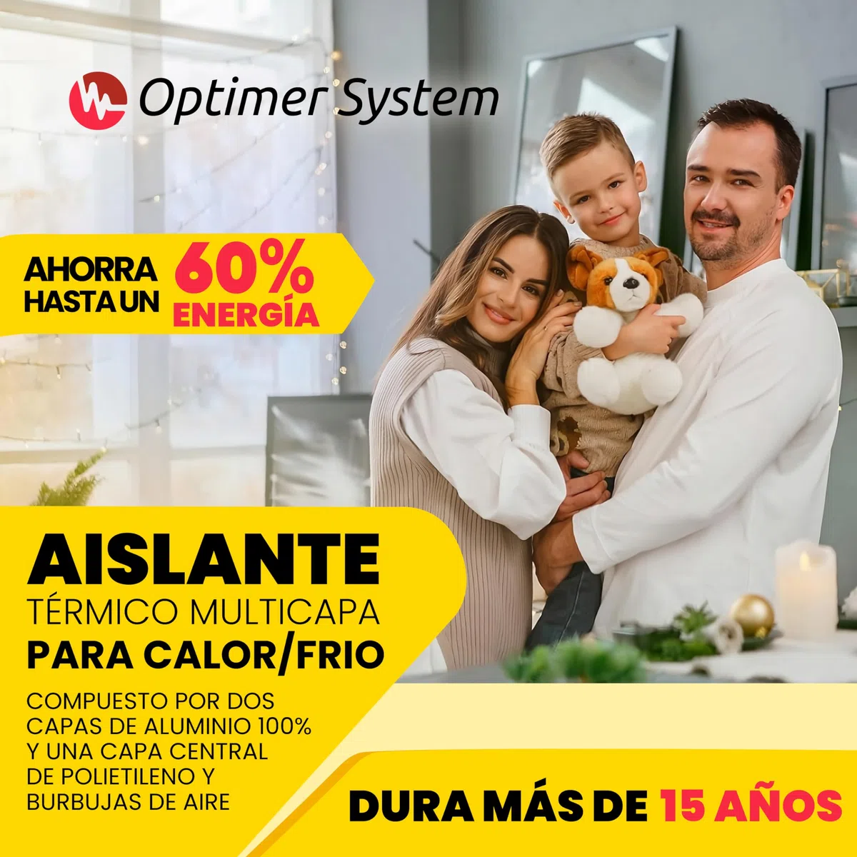 Optimer System - Aislante Termico Radiadores ahorra Energia - Aislante Termico Reflexivo reduce el Frio y el Calor - 10x1.20m - 12m²