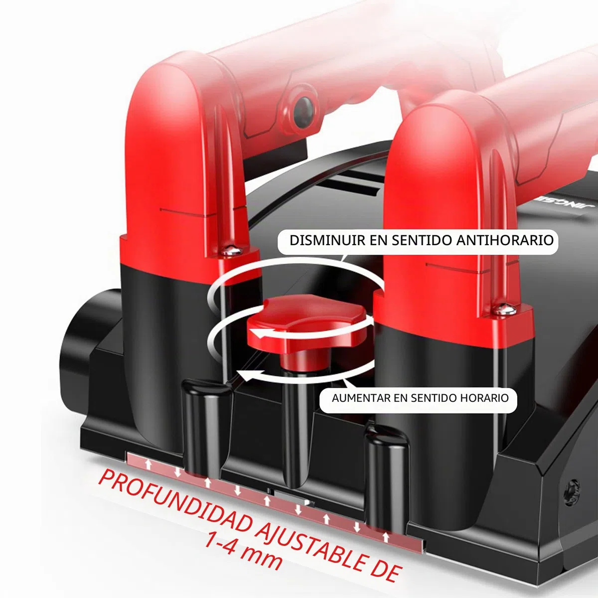 1200 W Muro Rompedor, Amoladora de hormigón con 26 cuchillas Velocidad 3000 R/MIN Ajuste de altura 1-4 mm para pared Concrete yeso yeso mortero agua cal