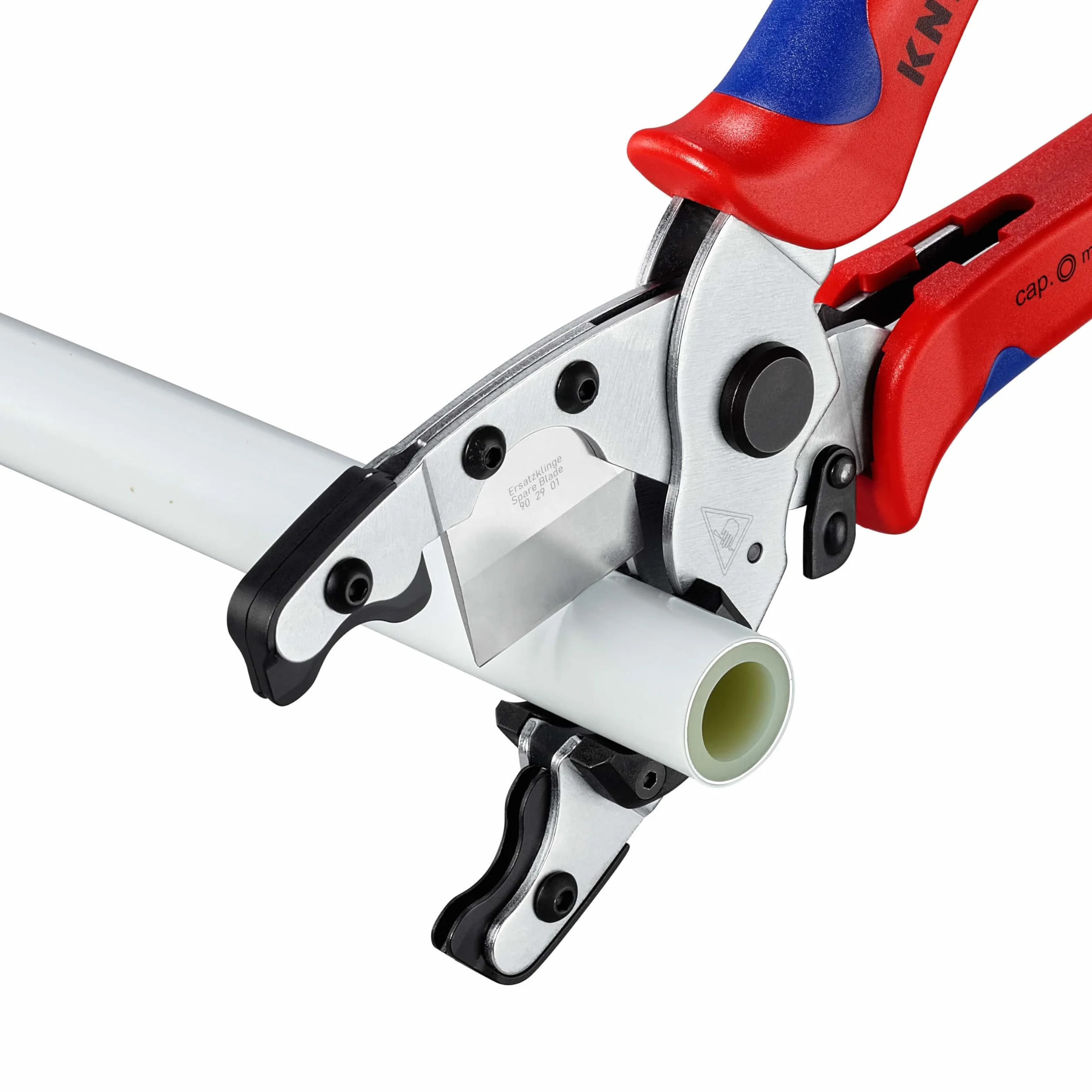 KNIPEX Cortatubos para tubos multicapa y de protección cromado con mangos multicomponente 210 mm, 90 25 20