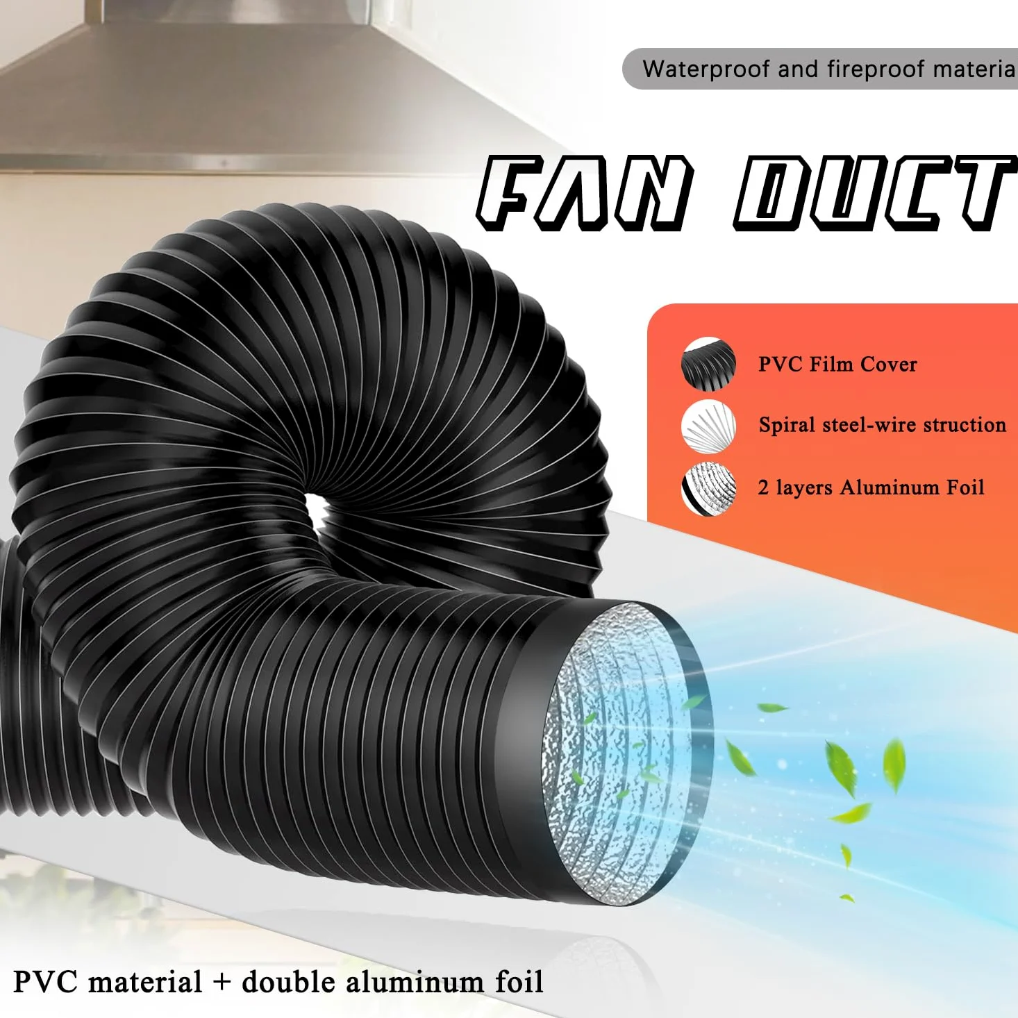 Aygrochy Ventilador Extractor de Aire 100mm con manguera, ventilador de escape con motor EC trifásico para Baño, Sótano, Garaje, Cocina, Tente de Culture Hydroponique