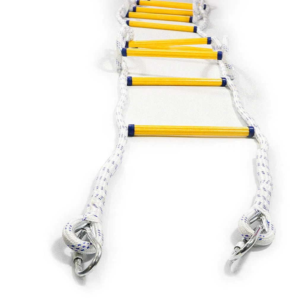 Aoneky Escalera de Cuerda de Incendios 5M Carga 250 KG Mosquetón