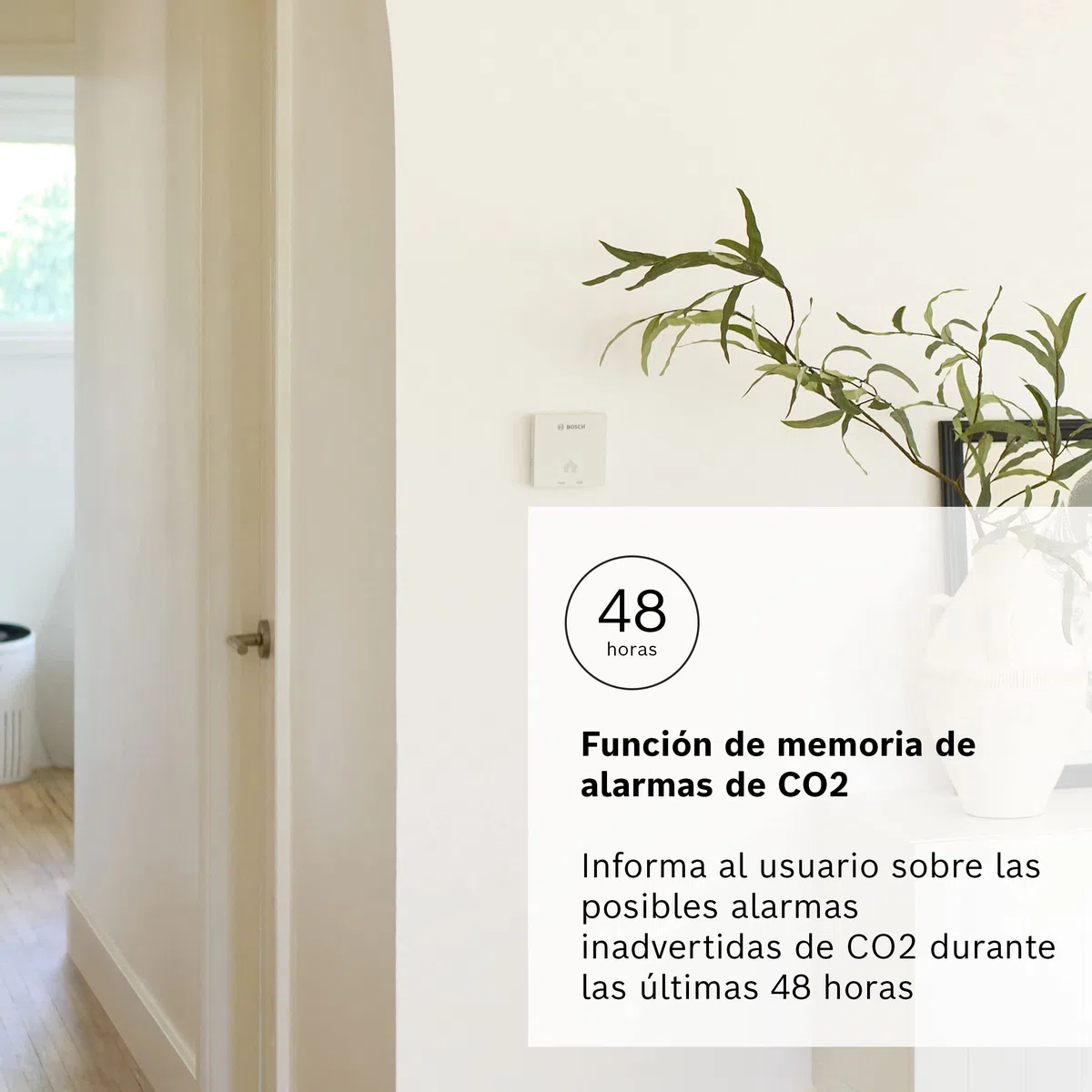 Bosch Detector De CO D-CO - Alarma De Monóxido De Carbono Fácil De Instalar con Modo De Memoria e Indicador De Fin De Vida
