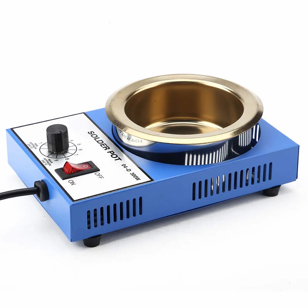 Crisol de Soldadura de 220 V, 100 Mm, Placa de Baño para Soldar, Horno de Estaño para Soldar, Crisol para Soldar, Baño para Desoldar para Soldadura y Baño de Soldadura (enchufe