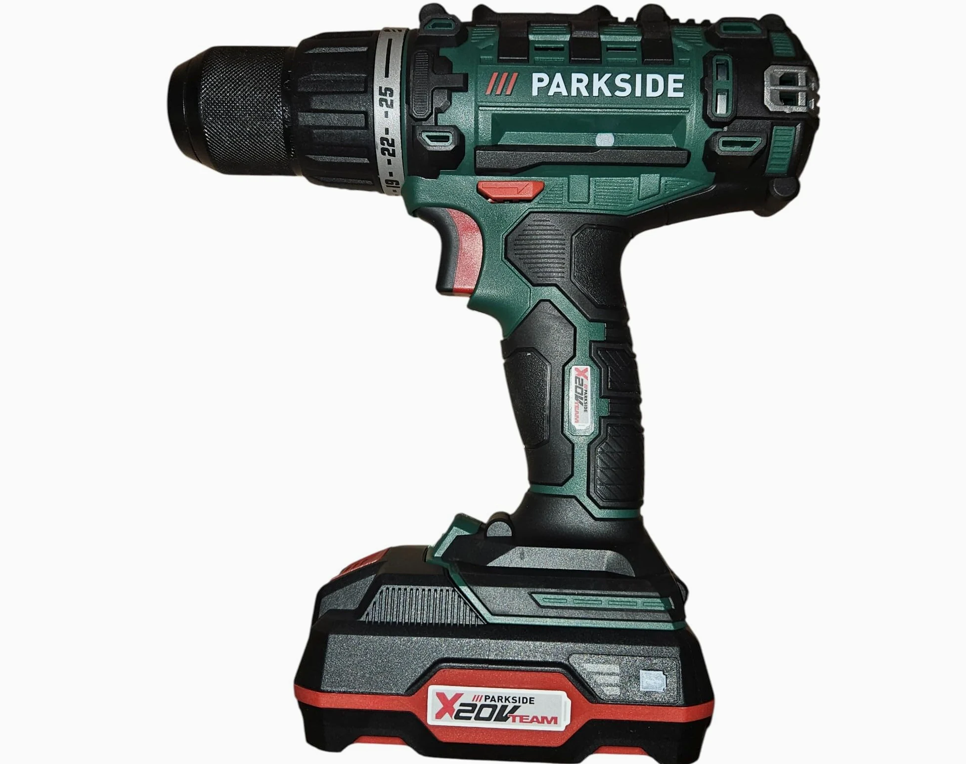 Taladro atornillador inalámbrico X20V PABS 20-Li, con 2 baterías de iones de litio, accesorios 73 piezas