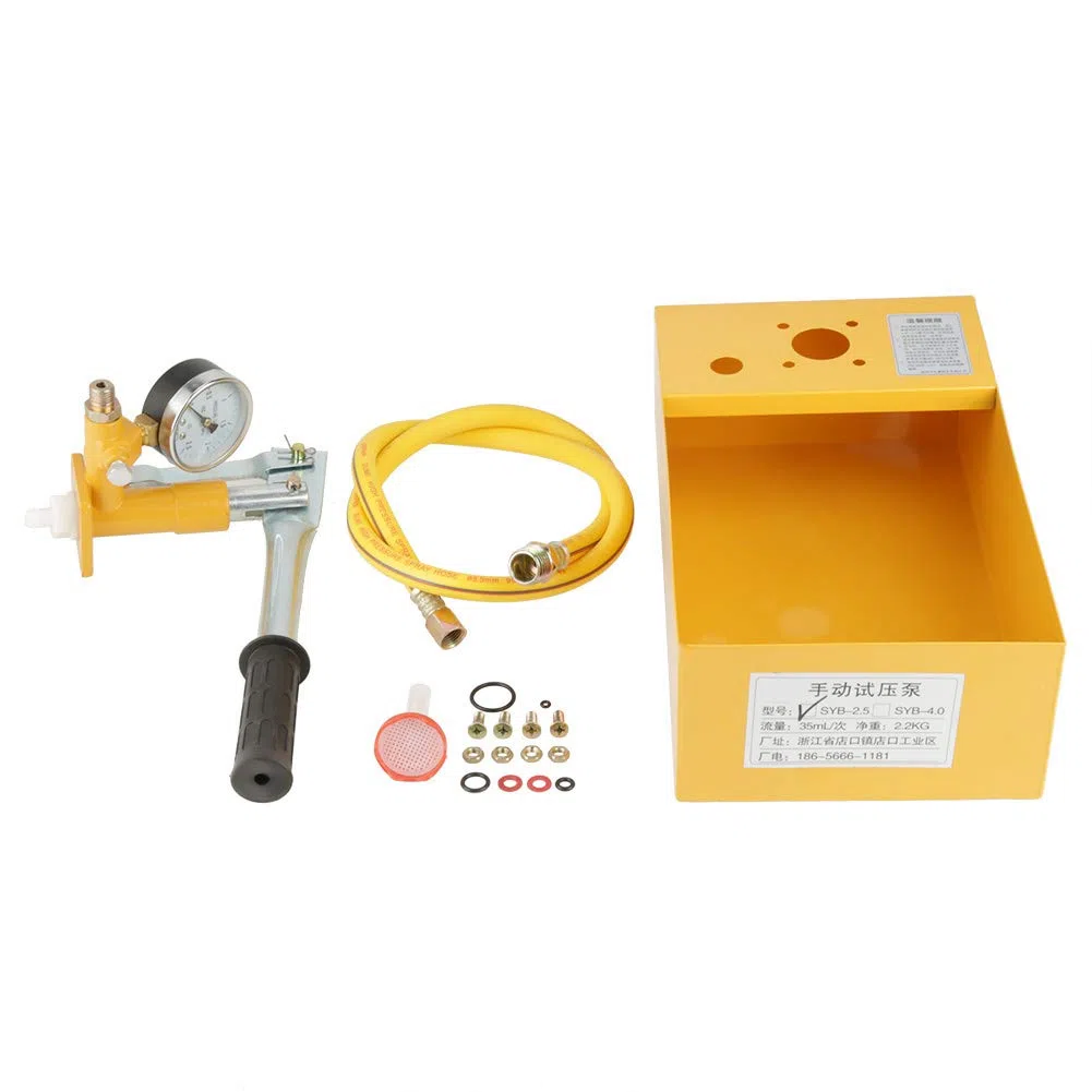 Bomba de prueba, bomba de prueba de presión 2.5MPa Bomba de prueba hidrostática para una variedad de recipientes a presión, tuberías, válvulas y otras pruebas de presión, 13 ml/tiempo