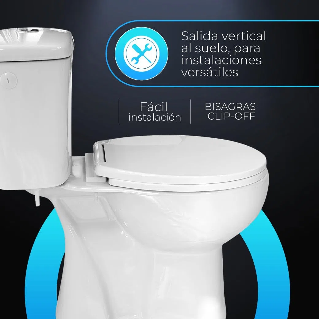 GADIR Inodoro Completo Salida Suelo Blanco