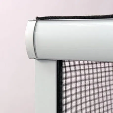 Volet-moustiquaire.com - Mosquitera, enrollable, aluminio, 145 x 130, para ventana, color negro y blanco