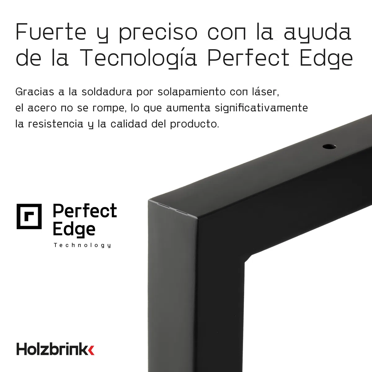 HOLZBRINK Escuadras para estanterías 30x15 cm HLA-B (2 uds.) | Escuadras metalicas para encimera de lavabo baño, soportes estanterías | Color: Negro