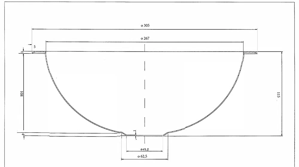 Lavabo Redondo de Encastre Ø31 cm en Acero Inoxidable Satinado | Semiesférico sin Rebosadero | Diseño Moderno y Acabado Premium de Alta Resistencia