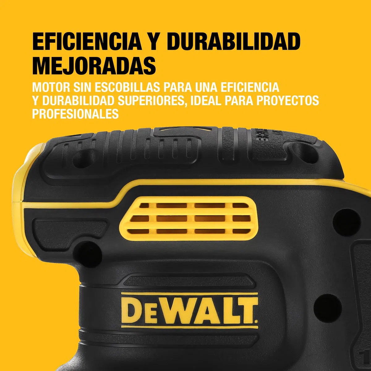 DEWALT Lijadora sin escobillas de 125 mm, 18V XR, Sin batería ni cargador, DCW210N-XJ