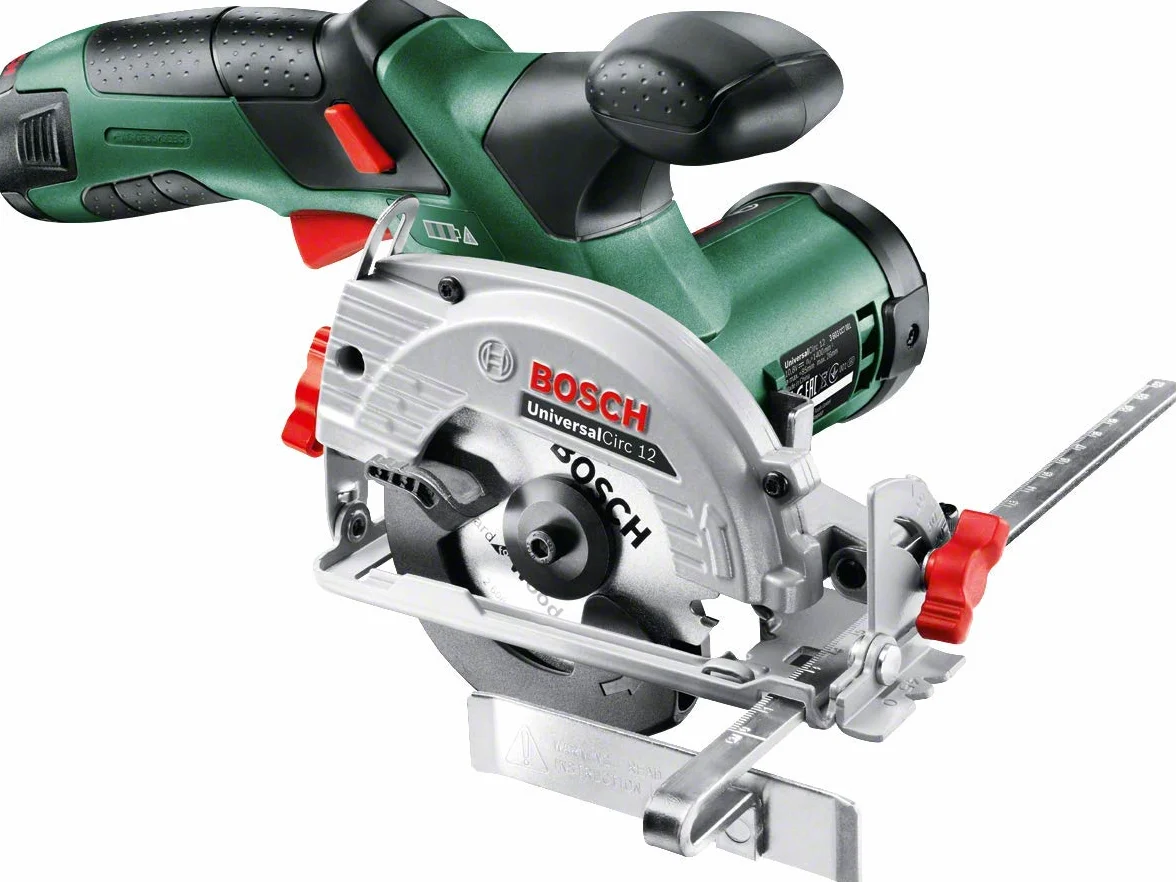Bosch sierra circular a batería UniversalCirc 12 (sin batería, sistema de 12 voltios, en caja)