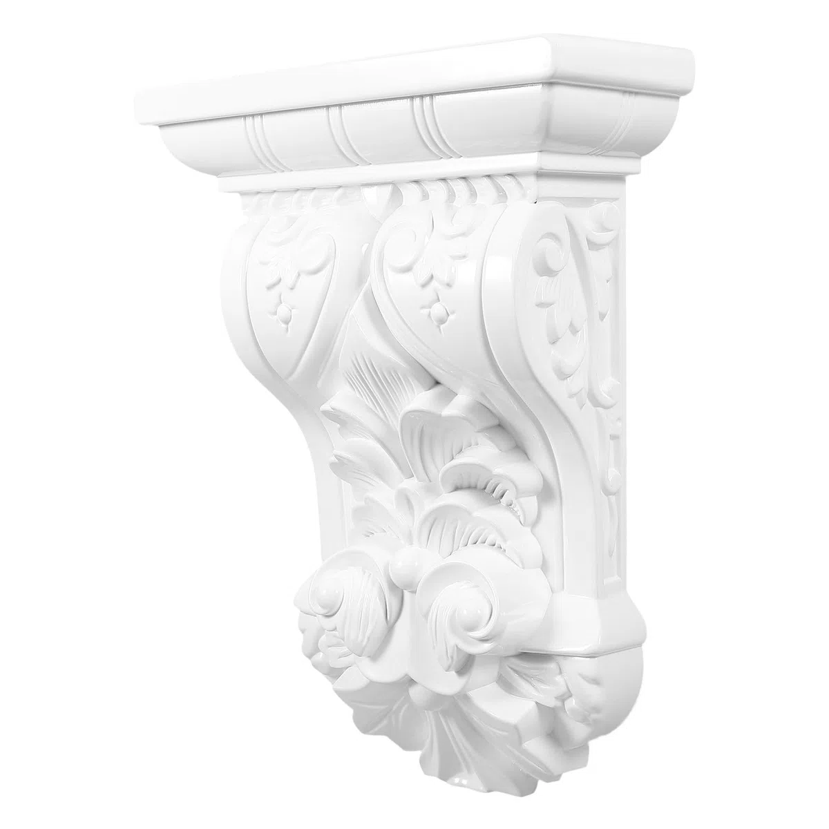 LABRIMP Ménsula Decorativa Europea de ABS Autoadhesiva Soporte para Columnas Romanas 1 Pieza Resistente