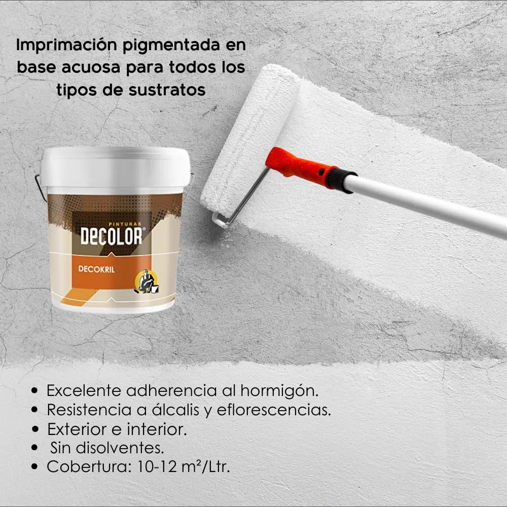 Pintura de Resina Epoxi Monocomponente para Suelos BEIGE, RAL 1001. 4 Ltr. + 2 Imprimación Decokril Rapid 750 ML