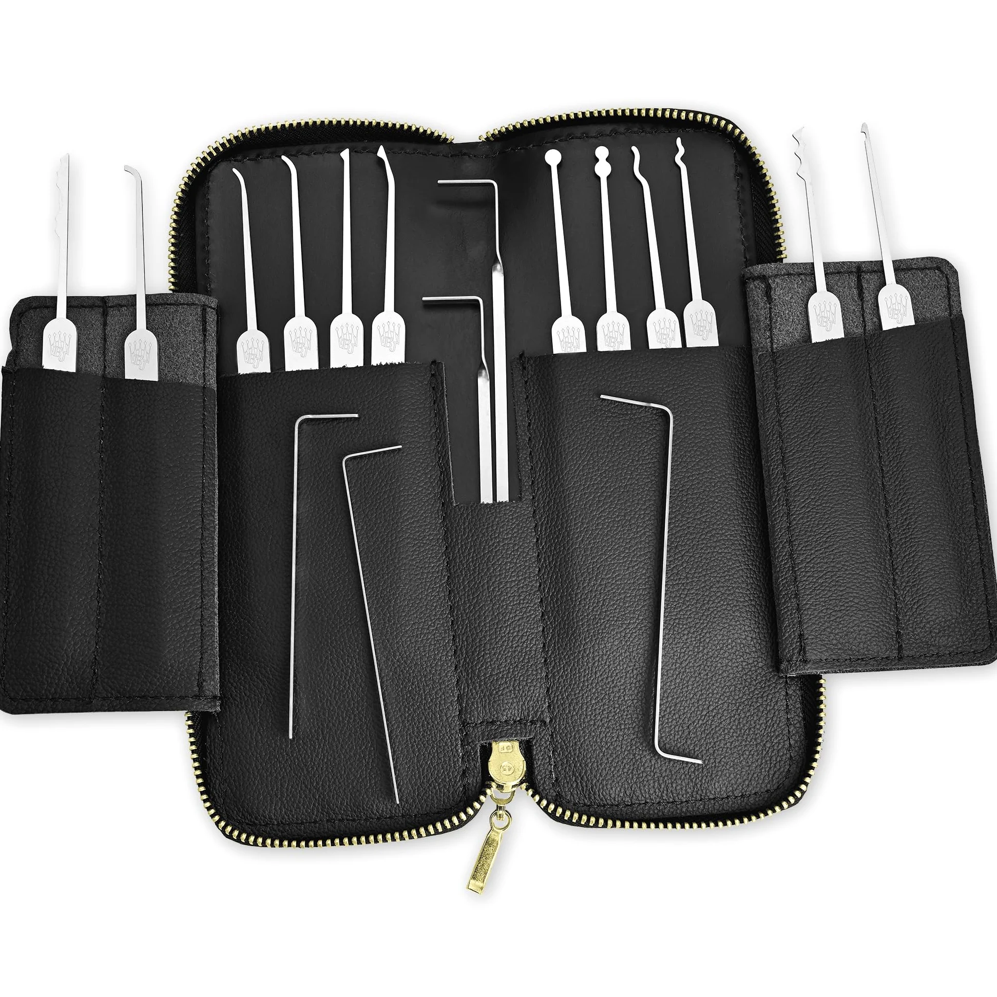 MULTIPICK ELITE 17 Set profesional de ganzúas - [17 piezas] Made in Germany - Ganzua Lockpicking - Kit cerrajero para abrir puertas - Herramienta - Accesorios cerraduras - Lockpick