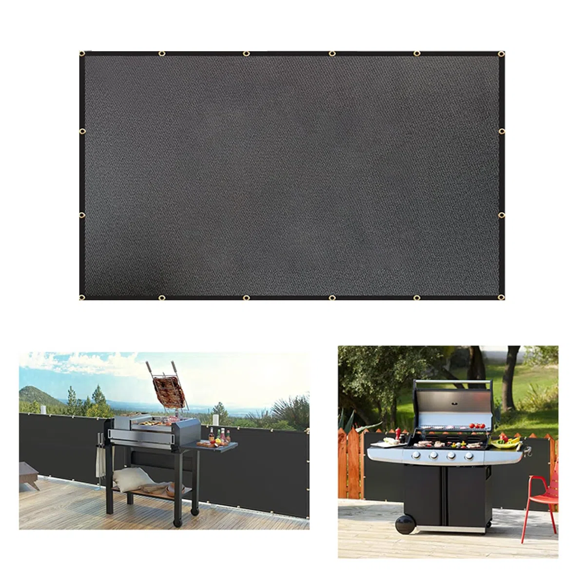 Bodhi2000 Protector de pared para barandilla de parrilla, protección ignífuga, alfombrilla térmica detrás de la valla de la estufa, nevera, barbacoa, accesorios M