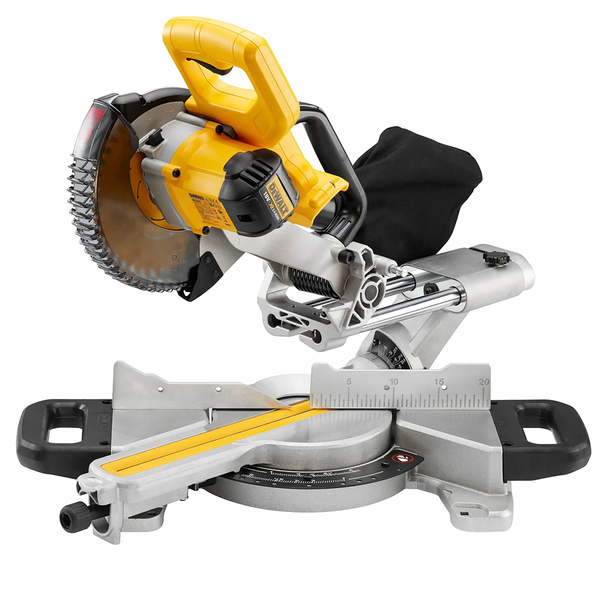 DEWALT DCS365N-XJ - Ingletadora telescópica XR 18V diámetro de 184 mm Luz XPS sin cargador/batería