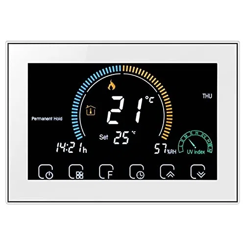 Beca BAC-8000ALW Fan Coil - Termostato inteligente con control de aire acondicionado de 2 tubos, control mediante aplicación Becasmart (blanco)