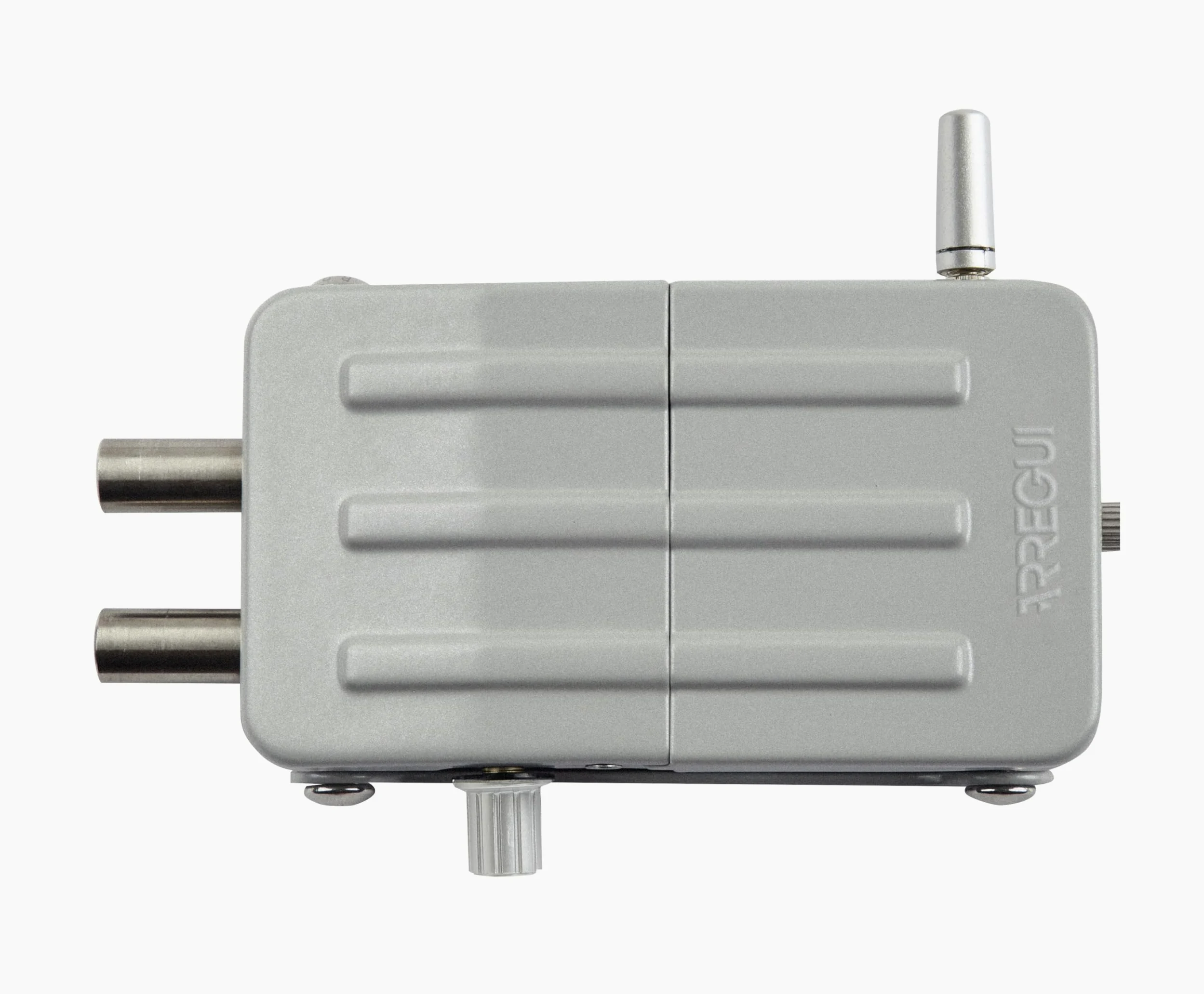 ARREGUI CI10P Cerradura de Seguridad Invisible para Puerta con 4 mandos a distancia | Antirrobo | Anti Okupas | Cerradura Electrónica para Puerta | Cerradura Inalámbrica | Cerrojo Interior | plata