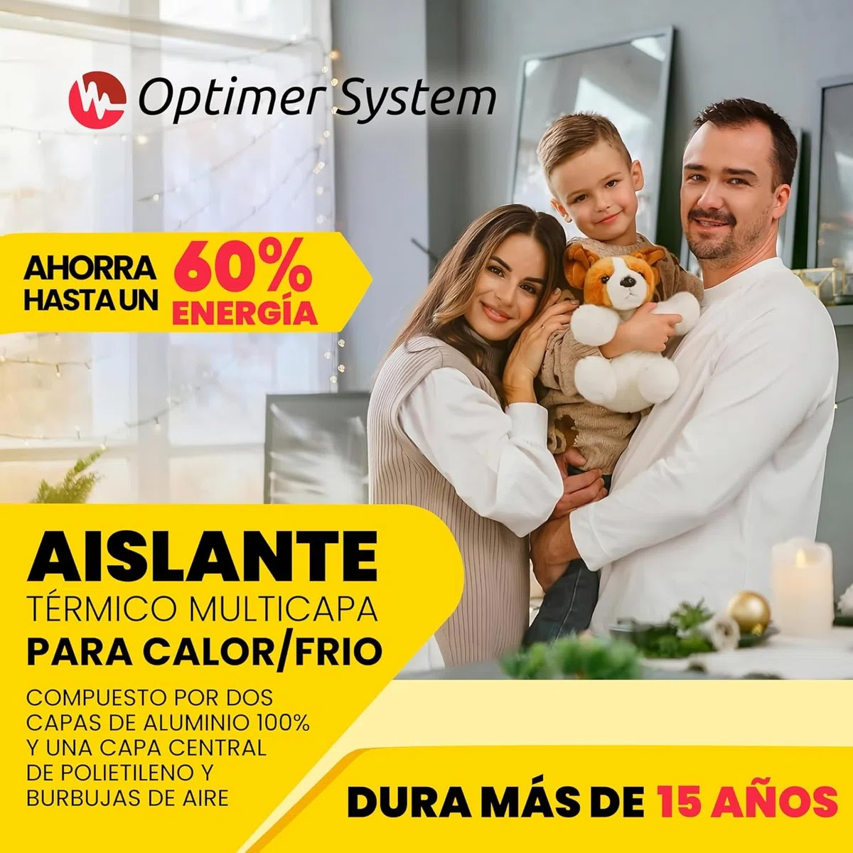 AISLANTE PERSIANAS CAJÓN CON AUTOADHESIVO | Evite la entrada de Frio o Calor por el cajón de las persianas | Se Instala sin Herramientas | 1.20m largo x 0.25 alto | 100% ALUMINIO (Pack de 5 unidades)