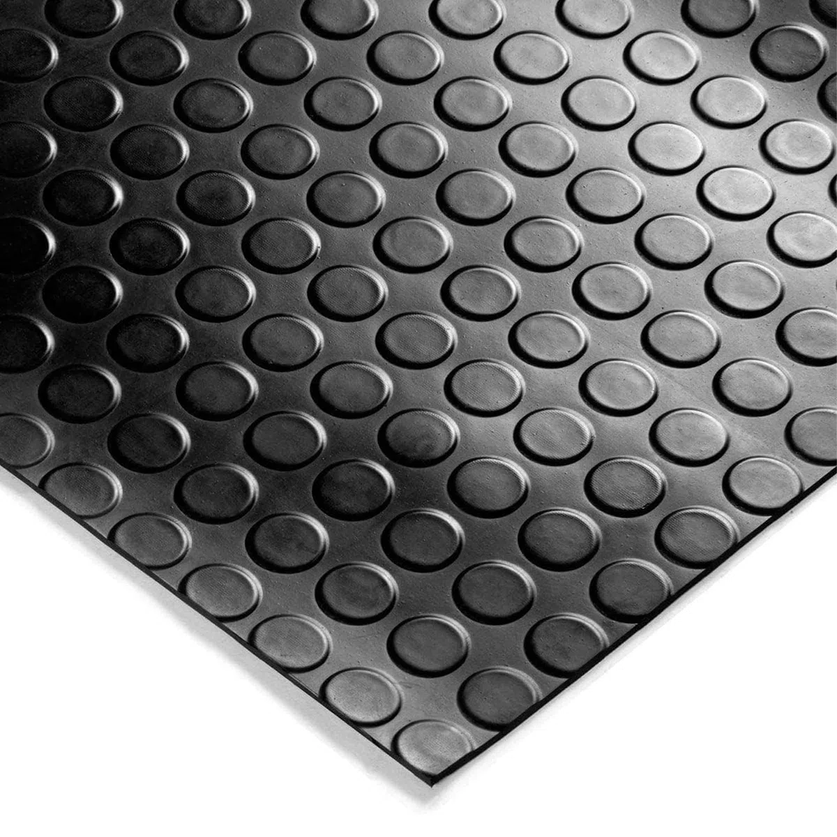 WOLFPACK LINEA PROFESIONAL Suelo Goma Circulos 1,20x10 Metros 3 mm. de Grosor Color Negro