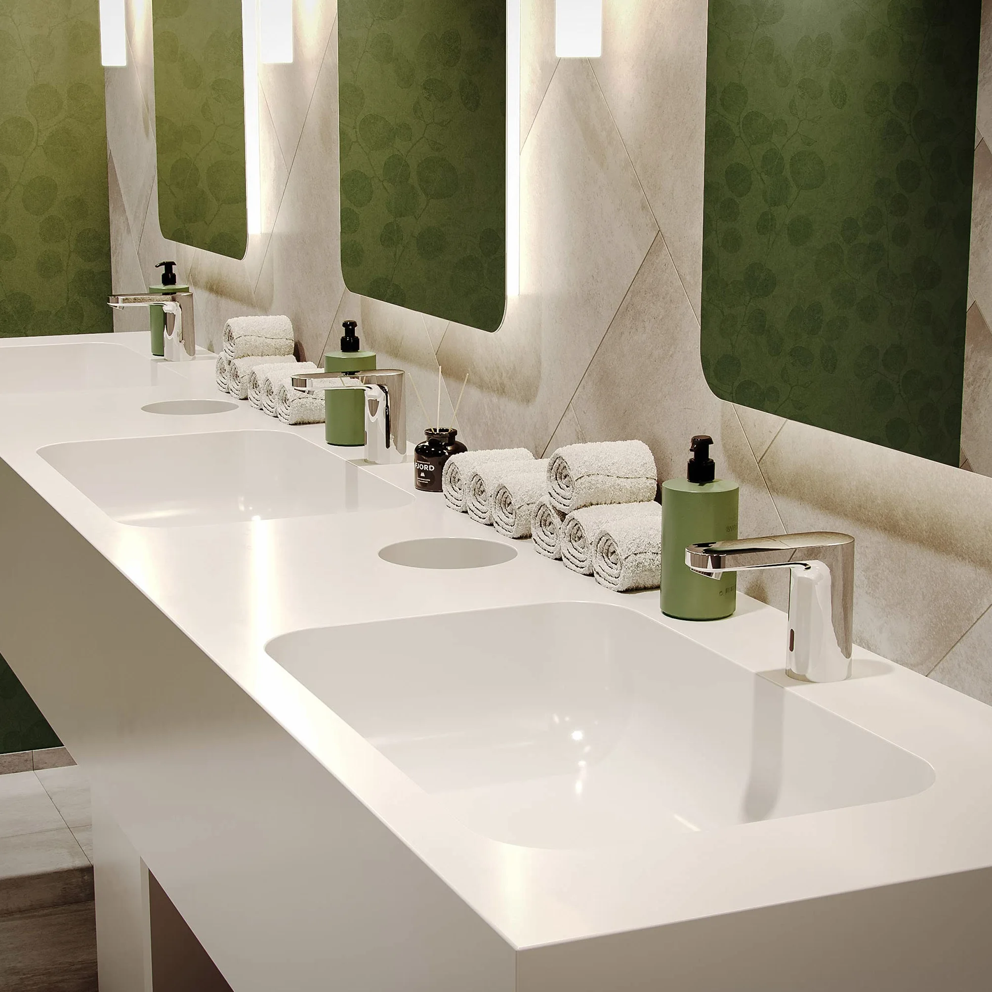 hansgrohe Vernis Blend Mezclador electrónico de lavabo con pila 6V y regulación de temperatura programable, cromo, 71502000