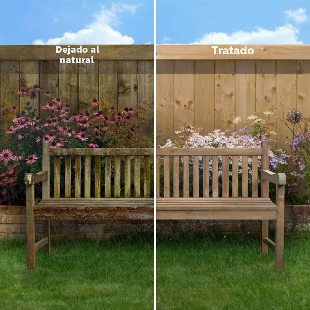 Roxil Tratamiento de Fondo Impermeabilizante Transparente para Madera Exterior - 5L - Proporciona Hasta 10 Años de Protección e Impermeabilización Incolora