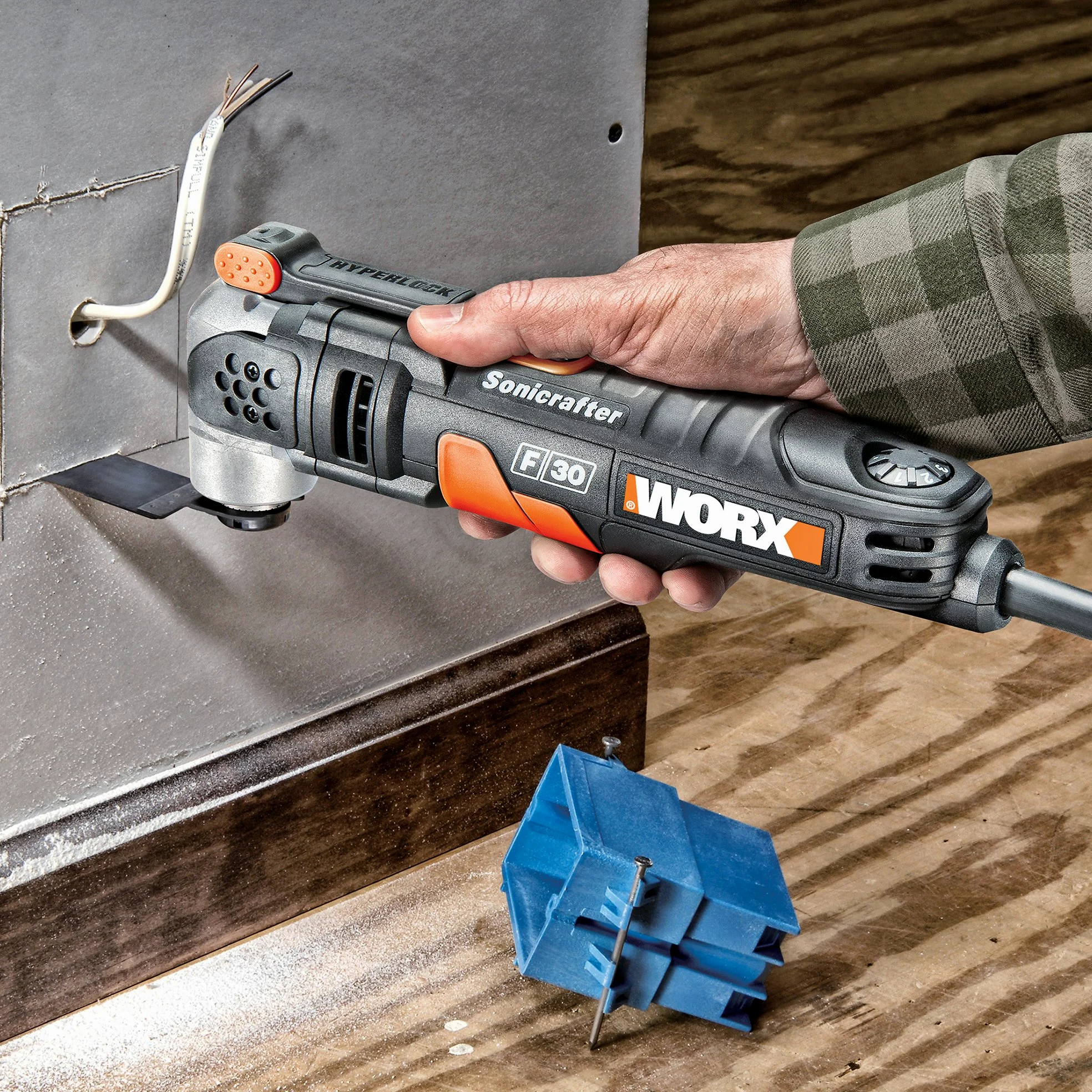 WORX Multiherramienta Sonicrafter 350W | WX680 | Velocidad variable, sistema Hypelock, interface universal