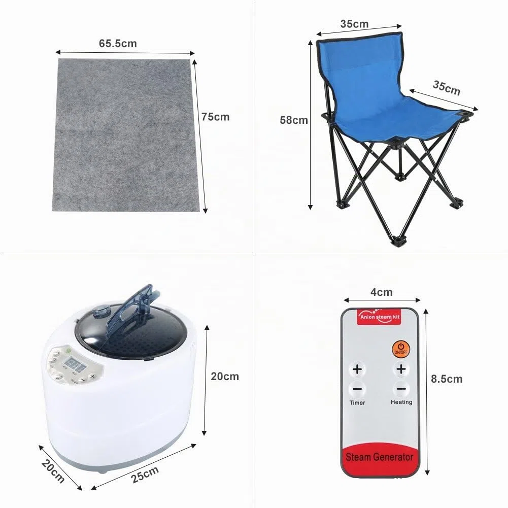 Sauna de Vapor Sauna Plegable Cabina Portátil Home Sauna Infrarrojo Spa Tienda Saunas con Controlador de Temperatura Remoto Sauna Cubierta Sauna,98x80x70cm