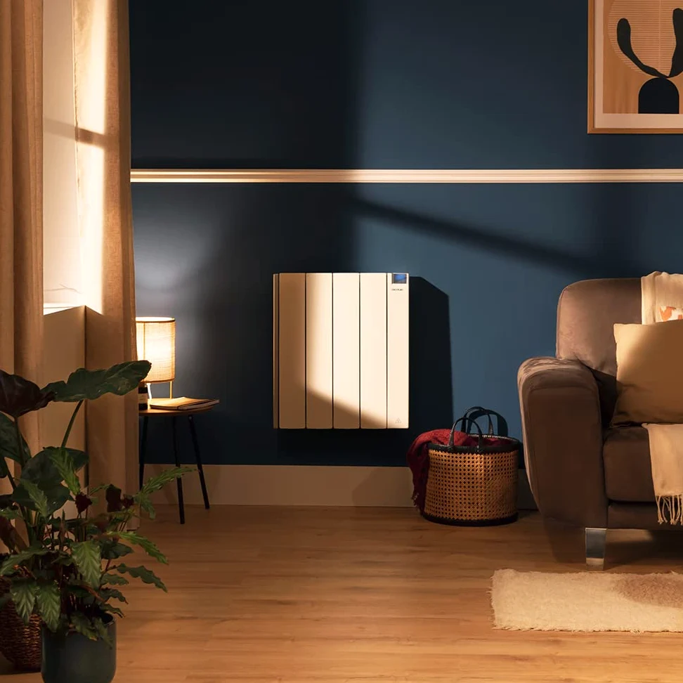 Cecotec Radiador Eléctrico Bajo Consumo ReadyWarm 4000 Thermal Ceramic Connected. 4 Elementos, 1000 W, Aluminio Fundido, Control Wifi, 4 Modos, Temporizador, IPX4, 12 m2