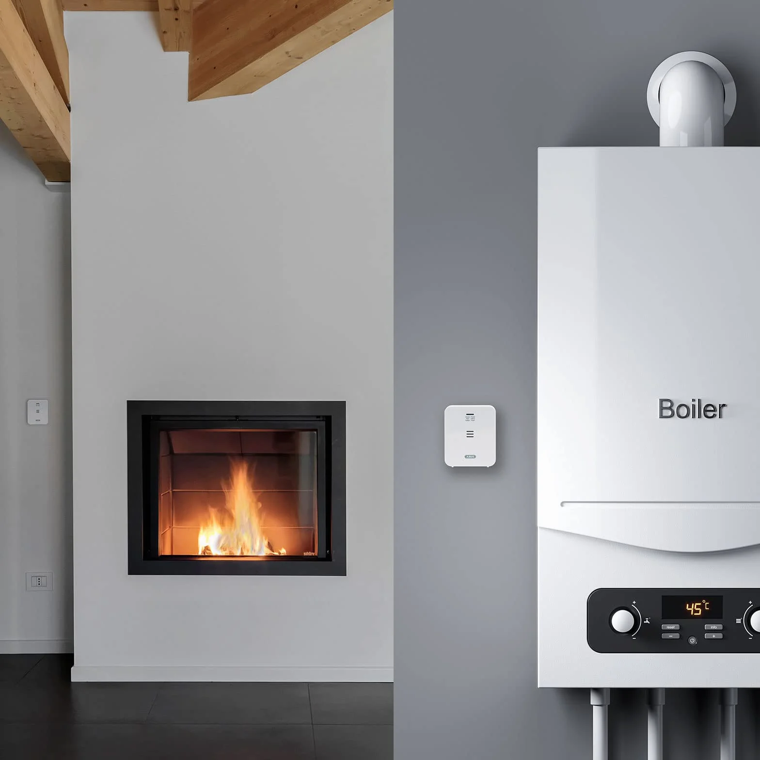 ABUS Detector de monóxido de carbono COWM370 - detector de CO para viviendas con sensor de 7 años de duración, potente alarma de 85 dB; botón de prueba y 3 años de duración de las pilas - blanco