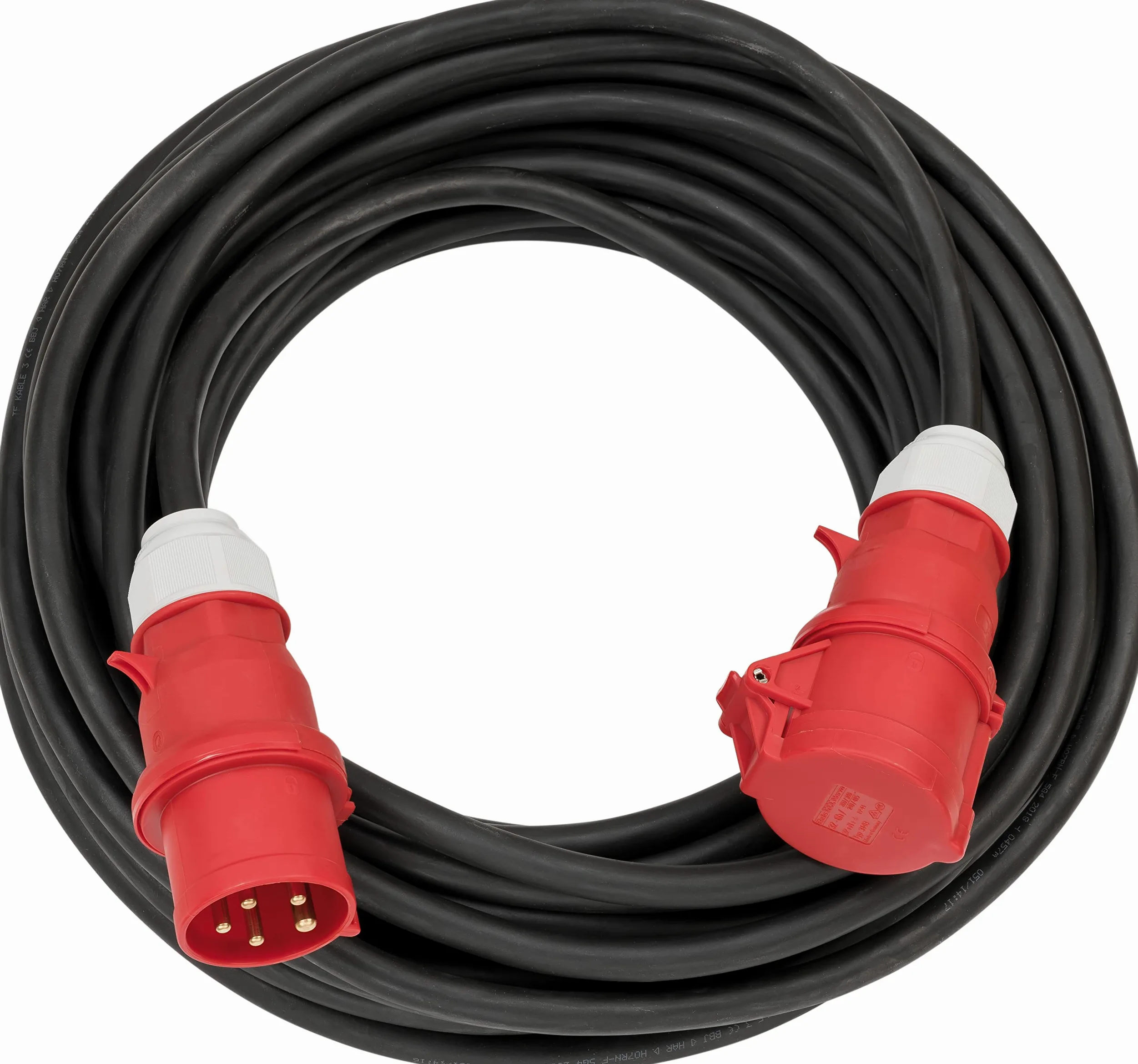 Brennenstuhl Professional Cable alargador de Enchufe CEE 400V/32A (Cable de 25 m, 5 Polos, Conector CEE, para Uso en Exteriores, Fabricado en Alemania) Negro