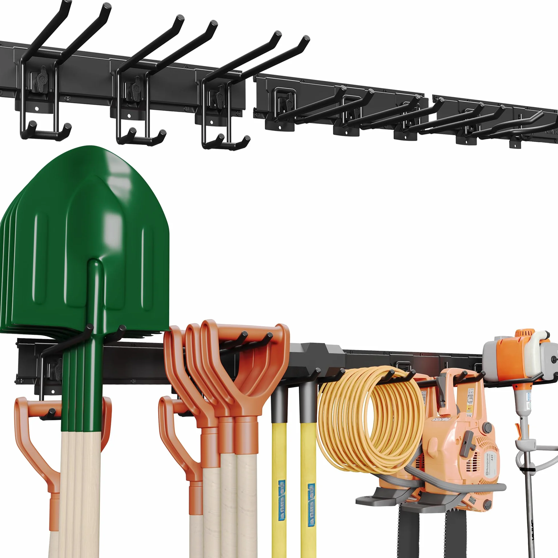 BONTEC Estantería Multifuncional Móvil, Revestimiento Duradero, Carga Máxima 215kg, Ajustable con Botón, Organizador de Herramientas, Panel de Herramientas para Garaje, Oficina y Jardín, Color Negro