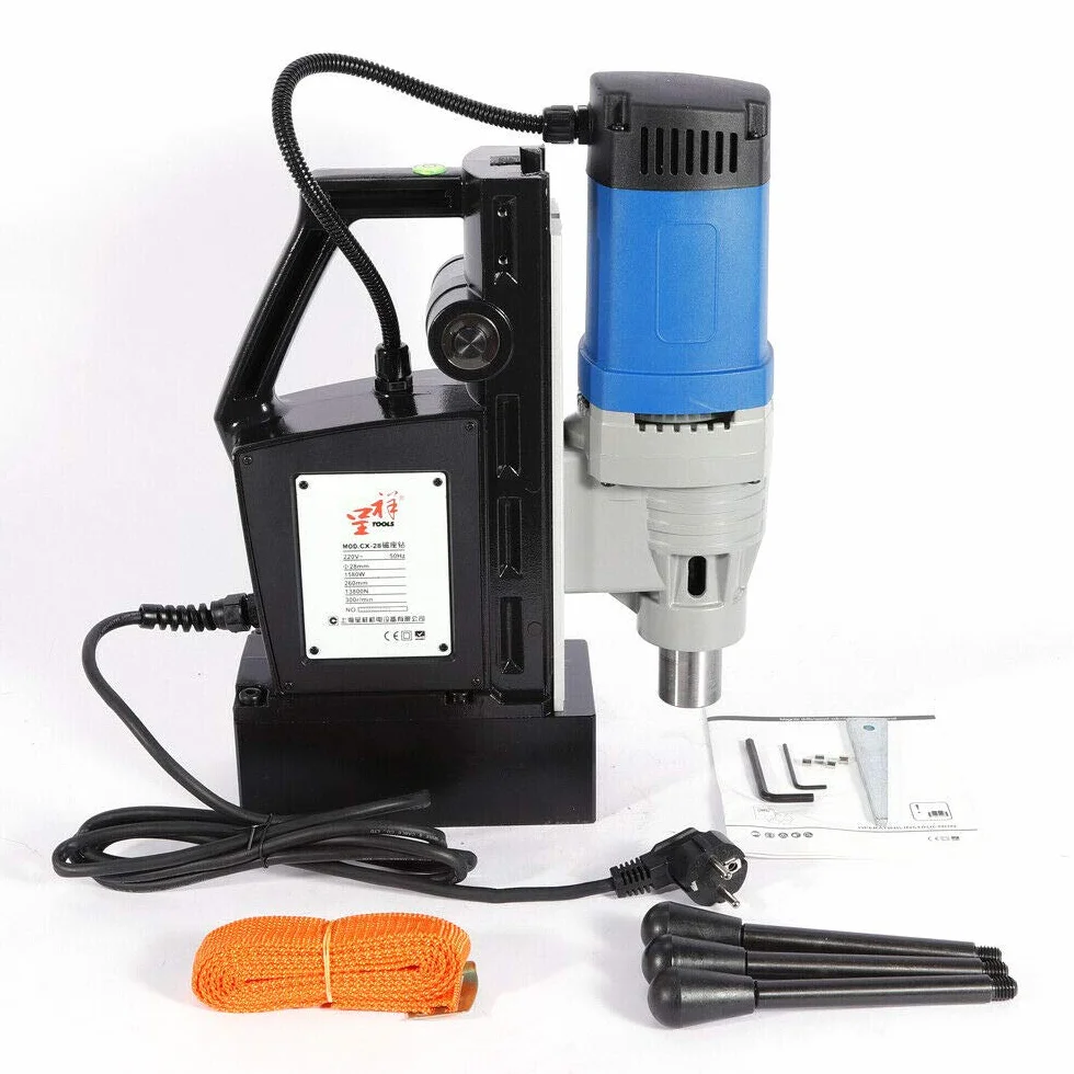 1680W Portátil Industrial Taladro Magnético Taladradora Magnética 300RPM Electro Broca Magnética Taladro de columna