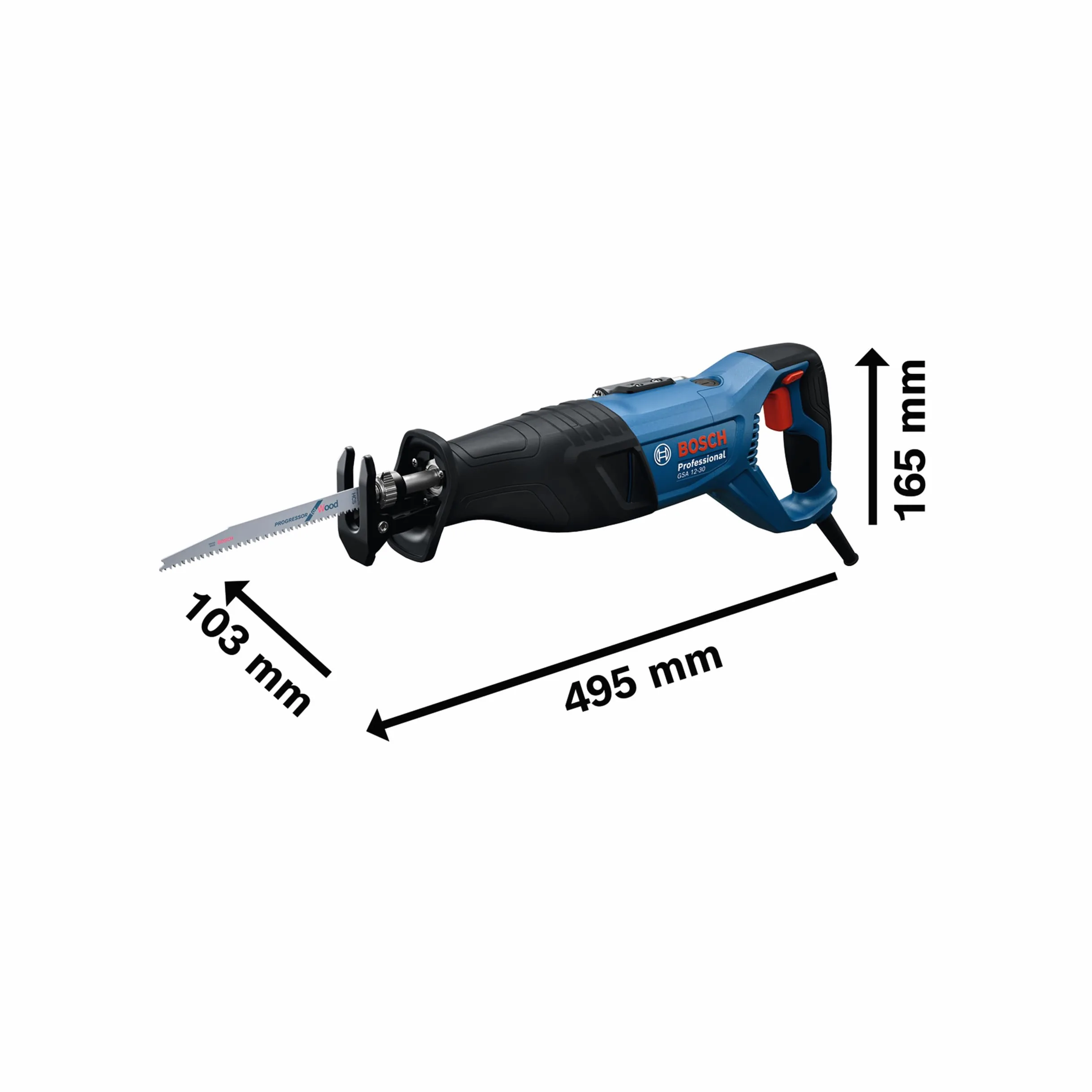 Bosch Professional sierra sable GSA 12-30 (con maletín de transporte)