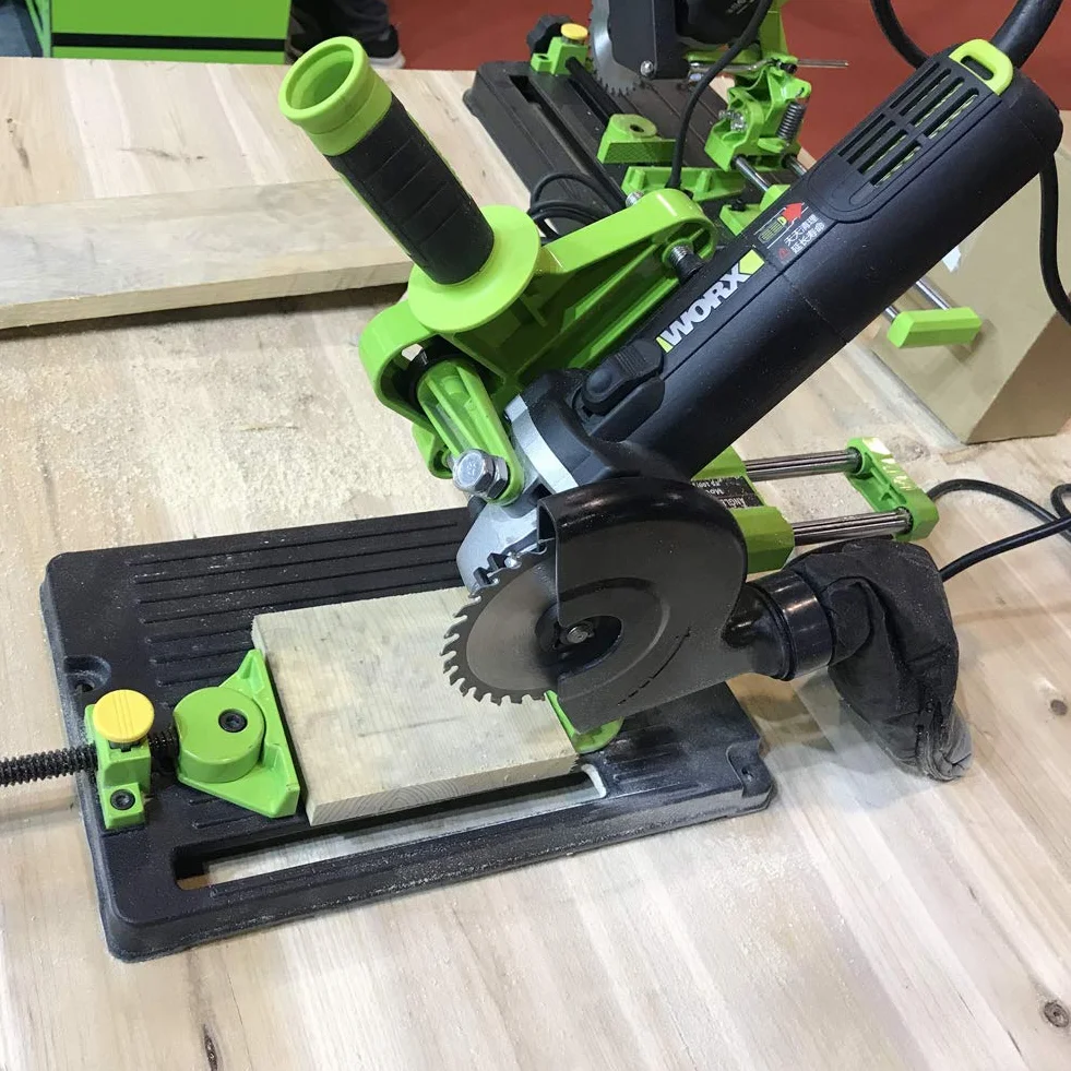 Soporte Fijo para Amoladora Angular con Base de Hierro Fundido Mejorada - Multifuncional para Escritorio - Compatible con 100/115/125 mm