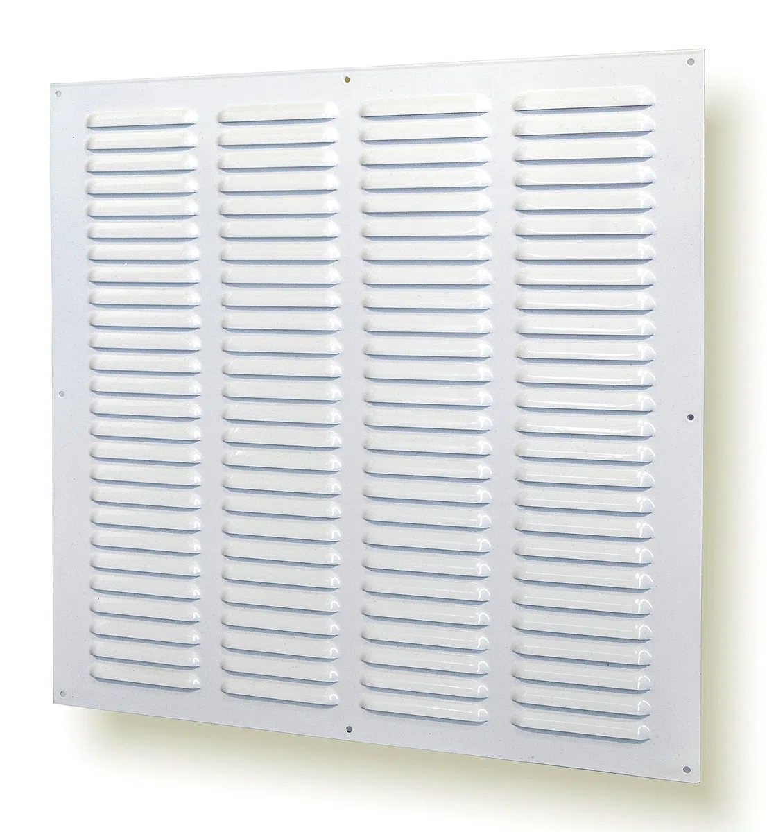 Rejilla de ventilación metálica de 40x50cm con malla antiinsectos, ventilación y desagüe (40x50cm, Blanco)