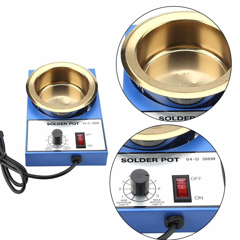 Crisol de Soldadura de 220 V, 100 Mm, Placa de Baño para Soldar, Horno de Estaño para Soldar, Crisol para Soldar, Baño para Desoldar para Soldadura y Baño de Soldadura (enchufe