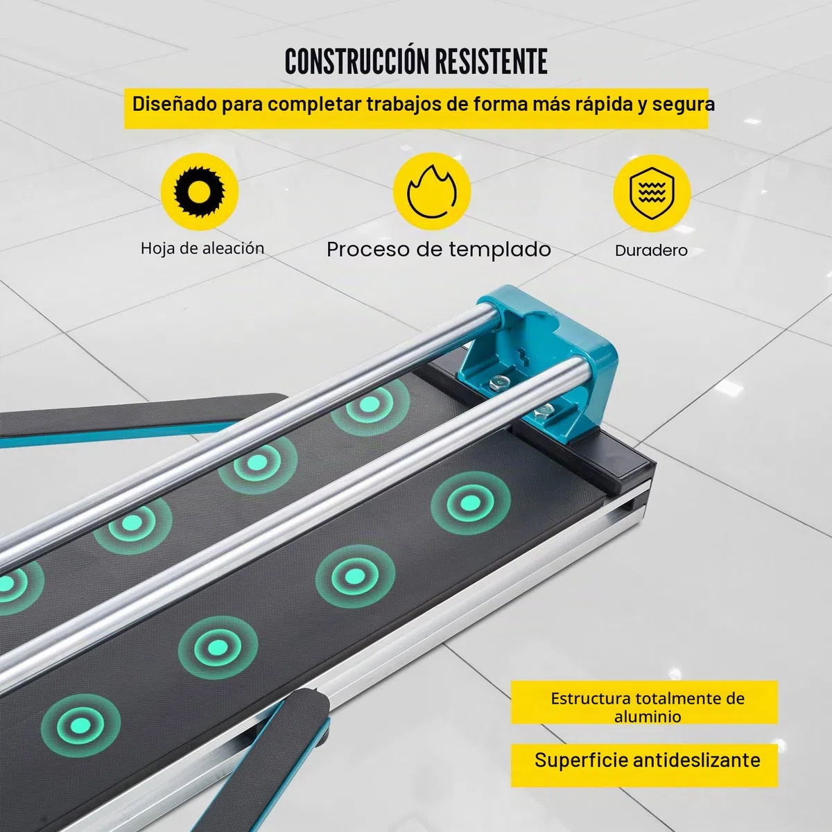 BestEquip Cortador de Azulejos Manual 1200mm, Cortador de Cerámica Profesional con Guía Láser Ajustable de Alta Precisión, Máquina de Corte de Azulejos para Cortar Materiales de Piedra